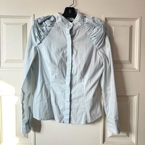 Robert Rodriguez Women's Blue Button Up Blouse